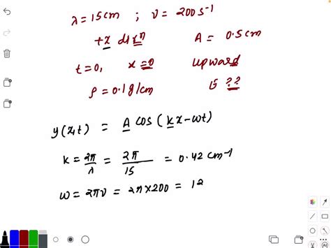 Solved A Transverse Wave λ 15 Cm V 200 Sec T Is Propagating On A