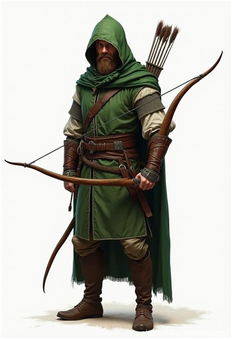 Medieval Green Archer Portrait Stable Diffusion Online