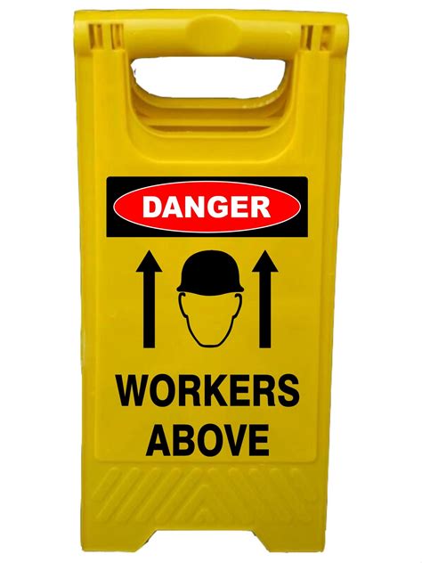 CAUTION WORKERS ABOVE DETAILED Buy Now Discount Safety Signs Australia