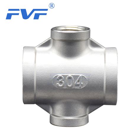 150LBS Stainless Steel BSP NPT Reducing Female Cross FVF INDUSTRY CO