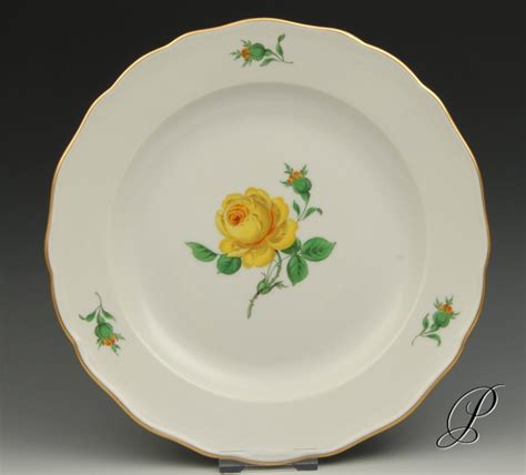 Speiseteller Meissen Nr Im Dekor Gelbe Rose Porzellan Porcelain