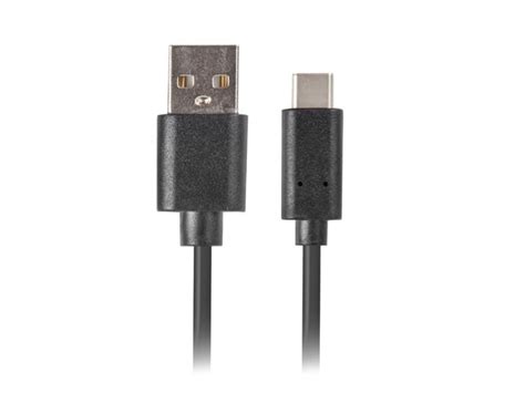 Lanberg Kabel USB C M Do USB A M 2 0 Czarny 1 8m QC3 0 ProLine