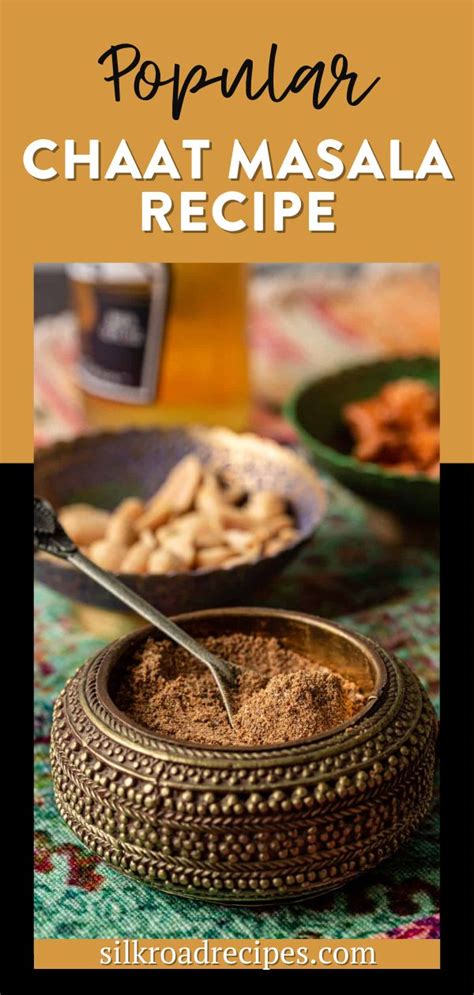 the recipe for chaat masala is in a bowl and on top of a table