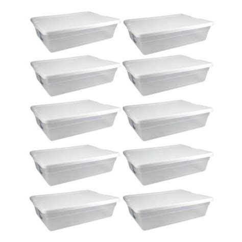 Sterilite Qt Clear Stackable Under Bed Organizer Storage Container