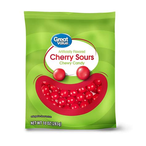 Great Value Cherry Sours Chewy Candy 10 Oz