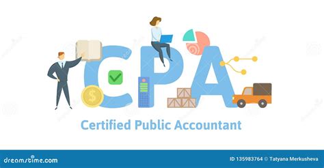 Cpa Certified Public Accountant Concept With Keywords Letters And