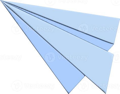 Blue Paper Plane 3d Illustration 22608918 Png