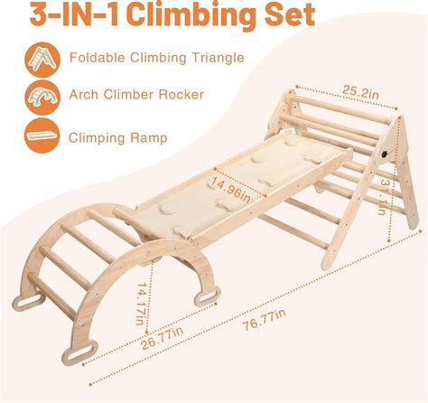 Juguetes De Escalada De Madera En Para Ni Os Peque Os Tri Ngulo De