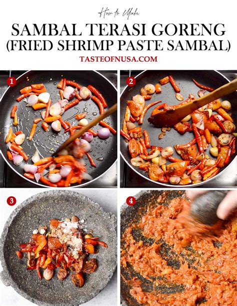 sambal terasi goreng fried shrimp paste sambal taste  nusa