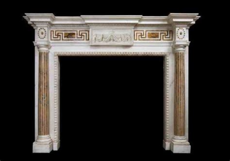 Neo Palladian Baroque Neo Classical Craftsmanship Marble Fire