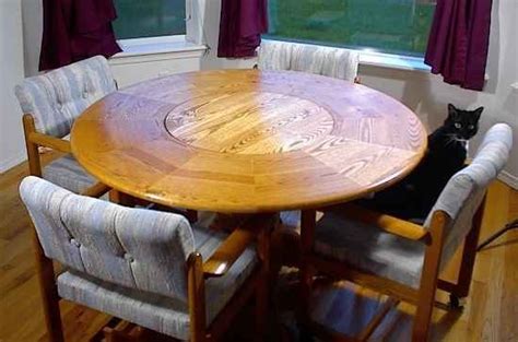 Solid Oak Lazy Susan Table