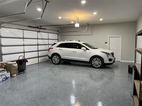 Gray Epoxy Coated Garage Floor - SurePro Painting