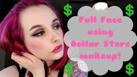 Full Face Using Dollar Store Makeup Youtube