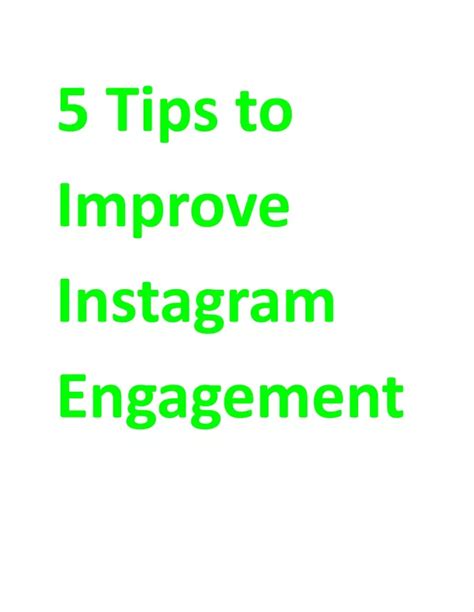 Ppt 5 Tips To Improve Instagram Engagement Powerpoint Presentation Free Download Id10426088