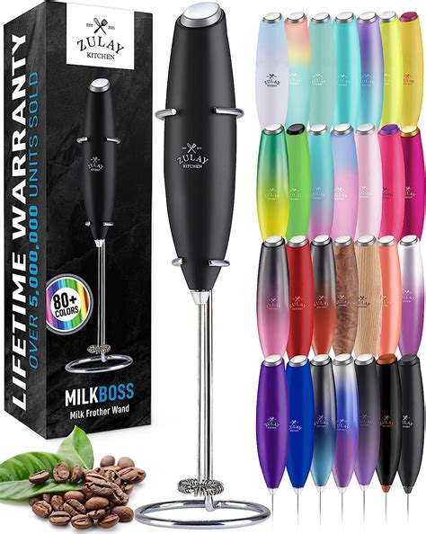 Zulay Powerful Milk Frother Handheld Foam Maker For Lattes Whisk