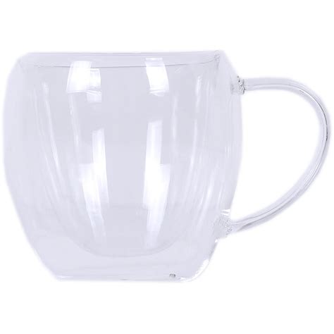 Double Walled Glass Mug 2 Pack Wilko