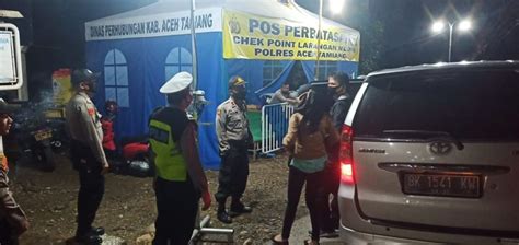 Nekat Mudik Hampir Seribu Kendaraan Ke Aceh Disuruh Putar Balik