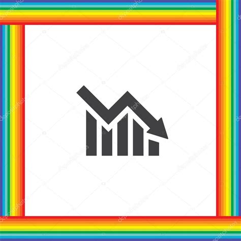 Declining Graph Icon Stock Vector Quka