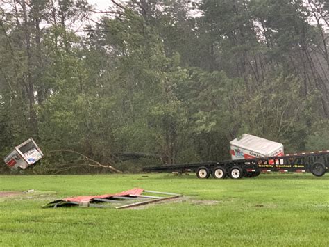 Damage path from early morning tornado near Carolina Shores, NC ...