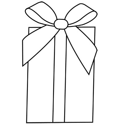 Gift Outline - 21 Christmas Present Outlines, Gift Templates