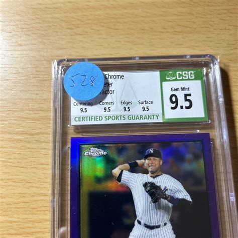 Topps Chrome Purple Refractor Derek Jeter For Sale Online Ebay