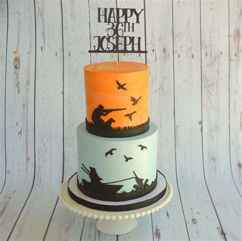 Fishing And Hunting Cake Vanilla Cake With Italian Meringue Buttercream