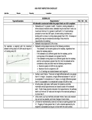 Ada Post Inspection Checklist Epg Modot Doc Template Pdffiller