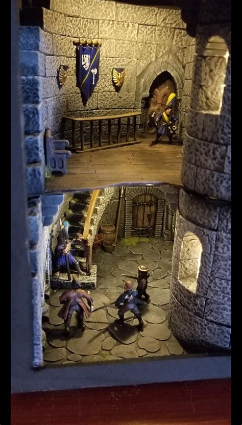 Fantasy Book Nook Castle Interior Bookcase Diorama Shelf Etsy