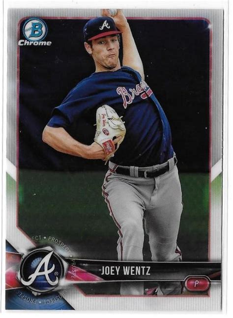 2018 BOWMAN CHROME DRAFT PROSPECT JOEY WENTZ BDC 62 EBay