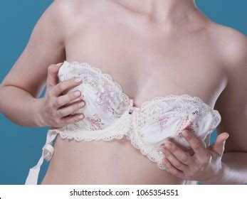 Bosom Concept Slim Attractive Naked Woman Stock Photo