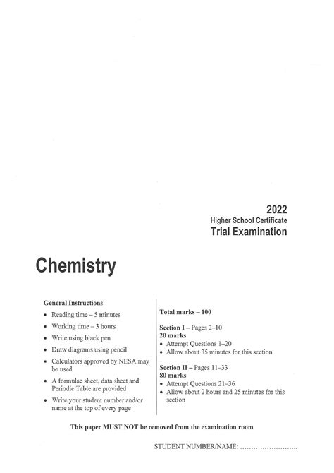 2022 Independent Trial HSC CH1002 03 Studocu