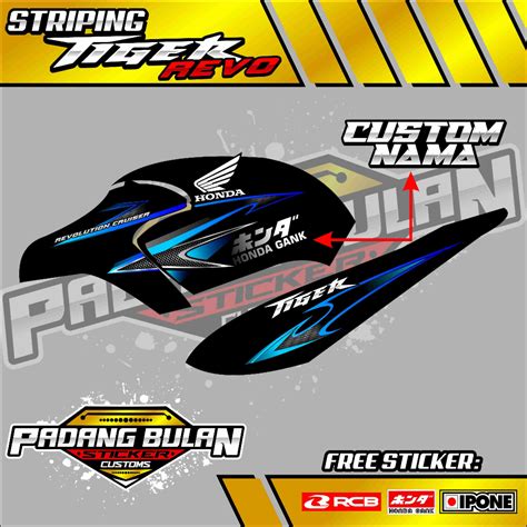 Jual Striping Sticker Tiger Revo Striping List Variasi Honda Tiger