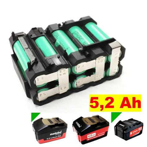 Tauschpack F Metabo Akku 18 V 5 2 Ah 625587 6 25455 625591 6 2