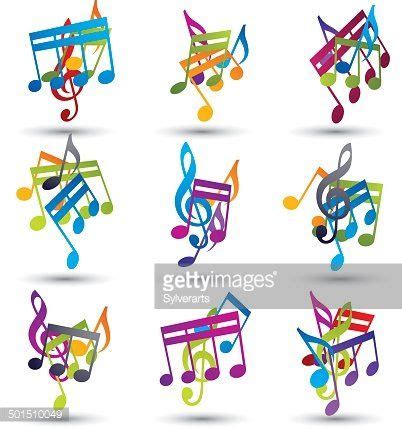 Bright Expressive Musical Notes And Symbols Stock Clipart | Royalty-Free | FreeImages