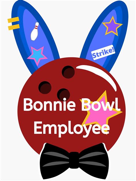 Glamrock Bonnie Fnaf Bonnie Bowl Mitarbeiter Id Sticker Von Ray