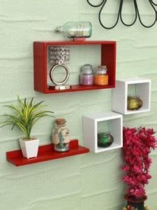 AR SABRI SHOPEE Wall Shelf Cube Shape Shelves Wall Hanging Mounted