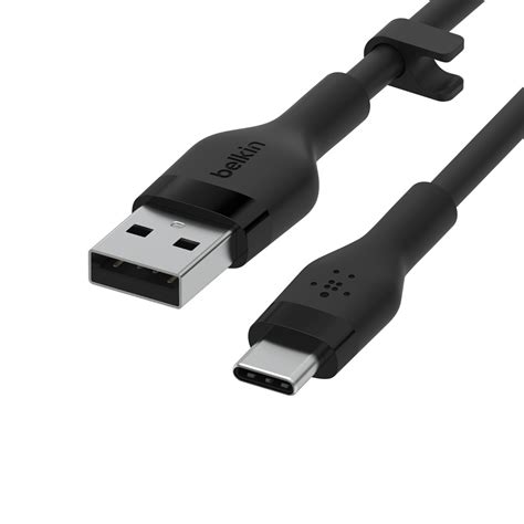 Belkin Boost Charge Flex Câble silicone USB A vers USB C noir 1 m