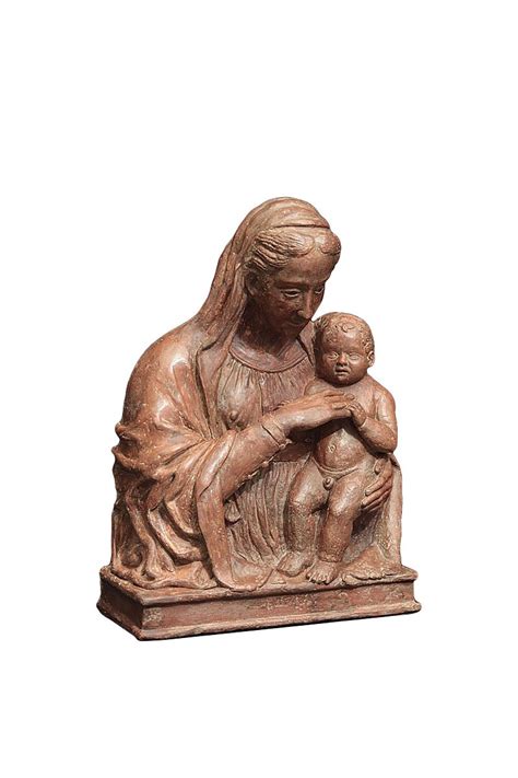 Vierge à l Enfant Terre cuite Florence 16e Siècle XVIe siècle N