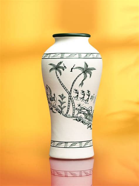 Warli Painting On Vase Atelier Yuwa Ciao Jp