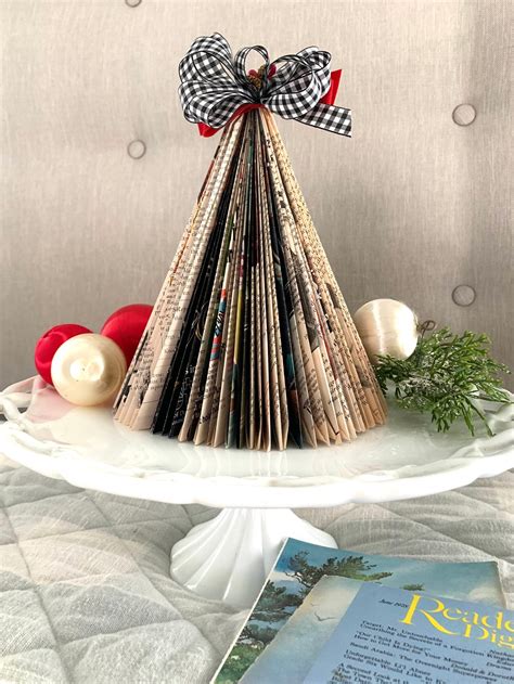 Vintage Paper Christmas Trees Made From 1970s Reader Digest Etsy