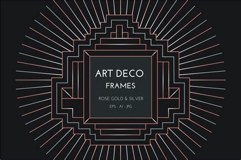 24 Art Deco Badges And Frames Graphic Objects Creative Market