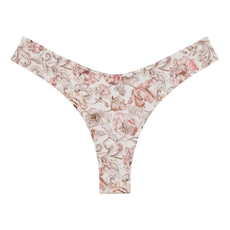 Venecia Floral Added Coverage Lulu Zig Zag Stitch Bikini Bottom