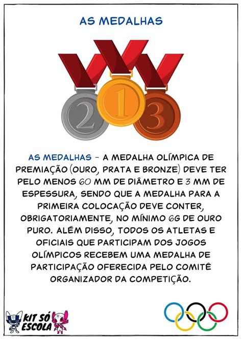 As Medalhas Texto Curto Para Imprimir Jogos Olimpicos Atividades