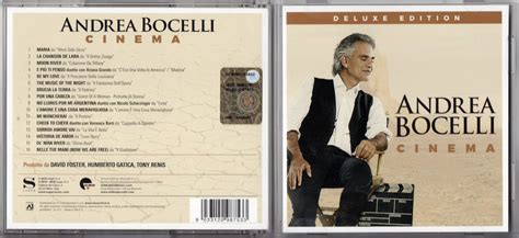 Andrea Bocelli Signed Album Cd Cinema SignedForCharity