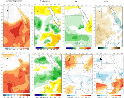 Spatial Correlation Between NRB Surface Temperature Precipitation