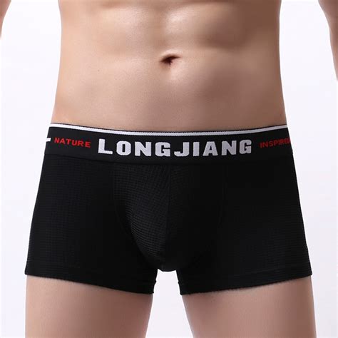 Sous vêtements Sexy pour hommes Boxer short de marque culotte taille