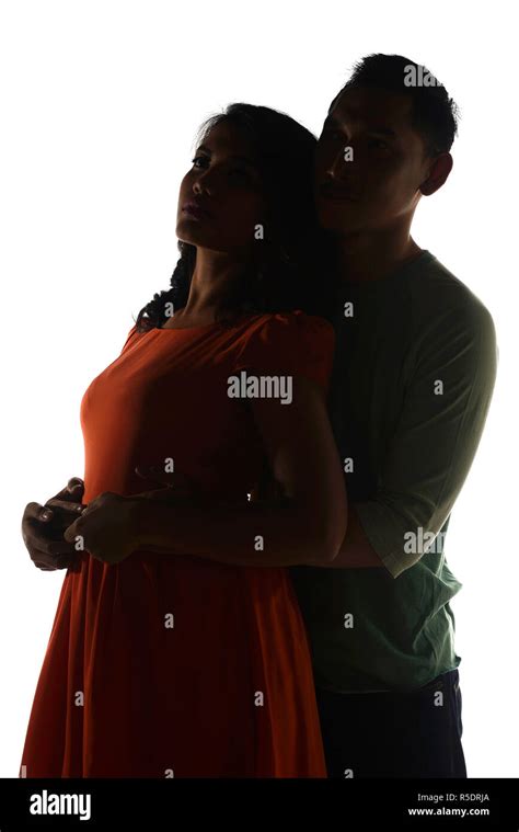 Silhouette Man And Woman Stock Photo Alamy