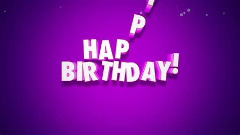 Premium stock video - Animated happy birthday text 9