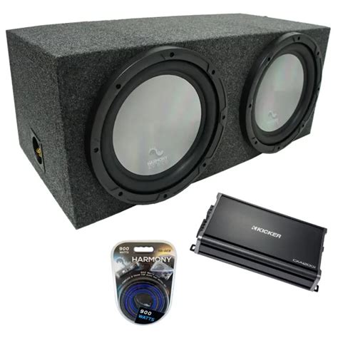 Universal Car Stereo Rearfire Sealed Dual 15 Harmony A152 Sub Box And Cx1200 1 Ha Sub Package975