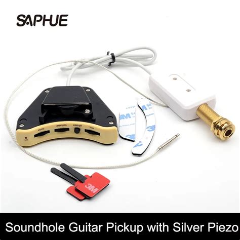 Soundhole Guitar Pickup White Pickup With Silver Piezo Or Hard Naked